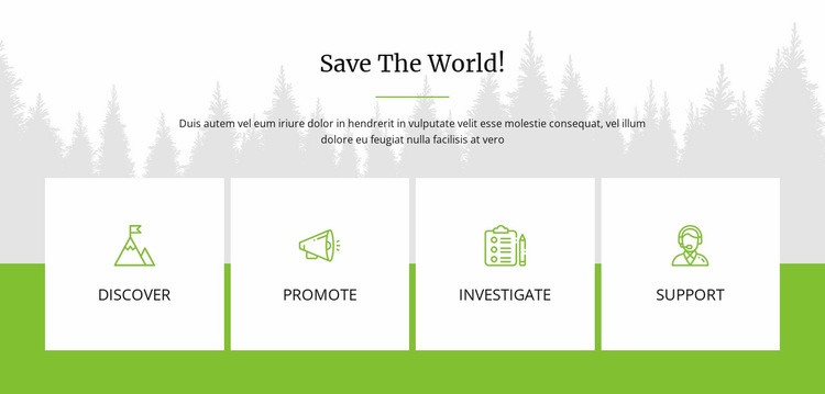 Rädda världen Html webbplatsbyggare