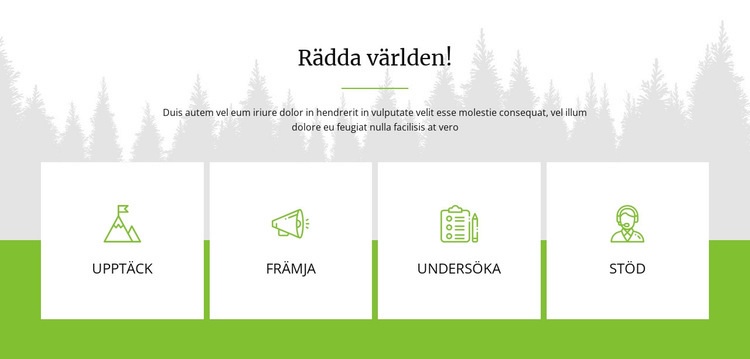 Rädda världen CSS -mall