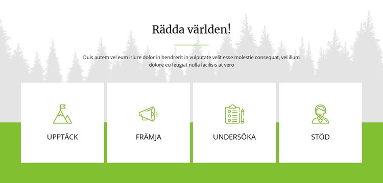 Rädda världen HTML-mall