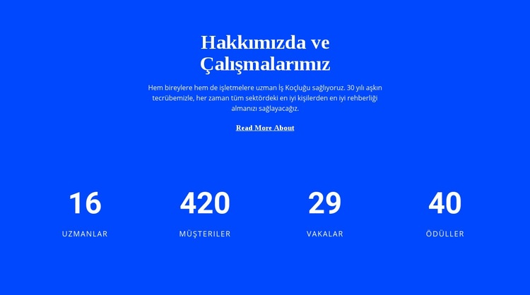 Sayaç Hakkımızda HTML5 Şablonu