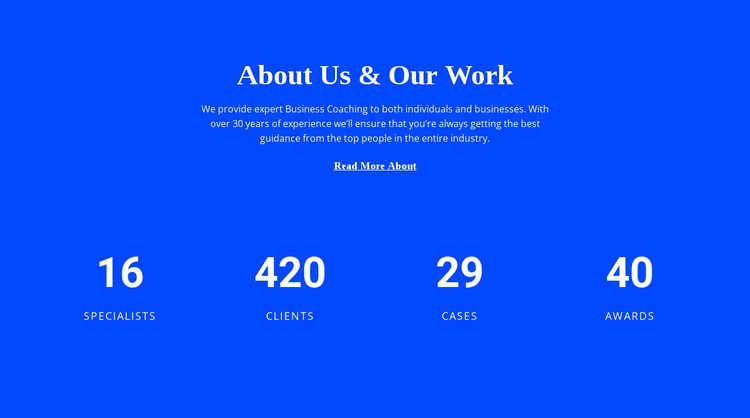 Counter About Us Web Design