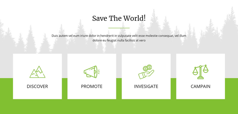 Save The World Web Page Design