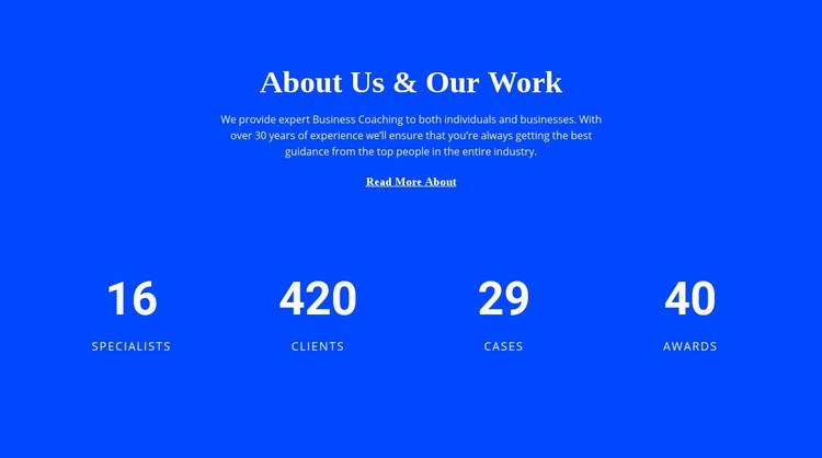 Counter About Us Webflow Template Alternative