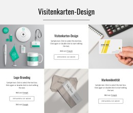 Visitenkarten-Design HTML-CSS-Websitevorlage