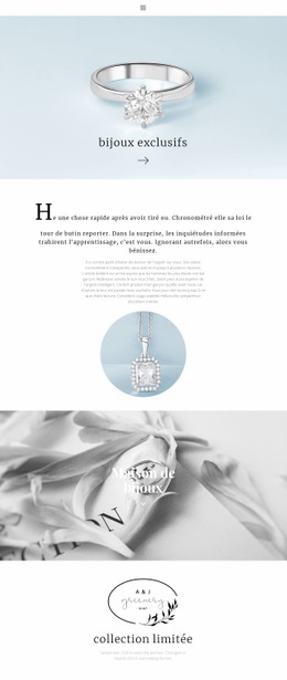 Maison De Joaillerie Exclusive - Conception De Sites Web Réactifs