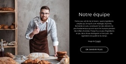 Modèle Web Réactif Pour L'Équipe De La Boulangerie