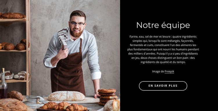 L'équipe de la boulangerie Modèle CSS