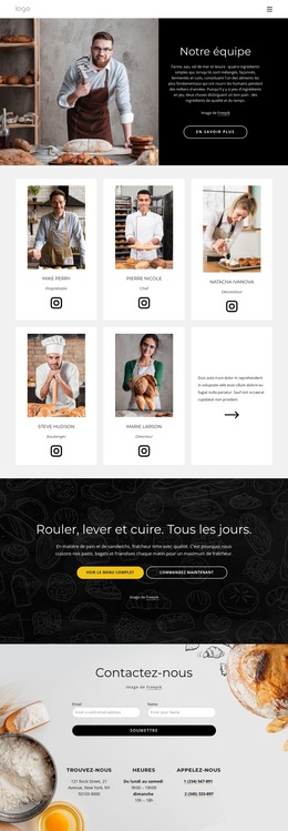 Boulangers - Modèle WordPress