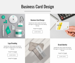 Business Card Design - HTML Web Page Builder