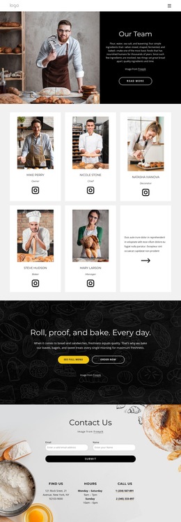 HTML5 Template Bread Bakers For Any Device