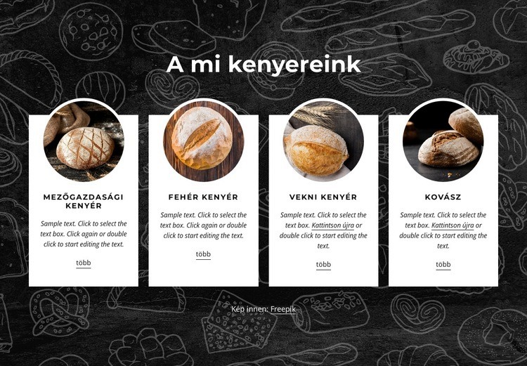 Mezőgazdasági kenyér Weboldal tervezés