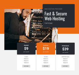 Secure Web Hosting - Joomla Template Editor