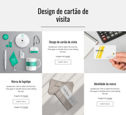 Design De Cartão De Visita - Modelo HTML5 Responsivo