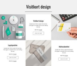 Visitkort Design - Webbplatsmallar