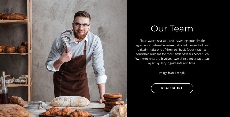 Bakery team Web Page Design