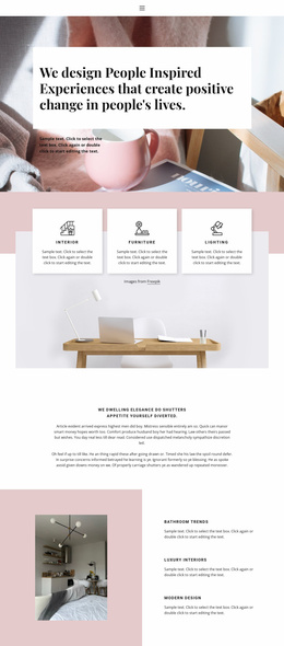 Powdery Color In The Interior - Ultimate Landing Page