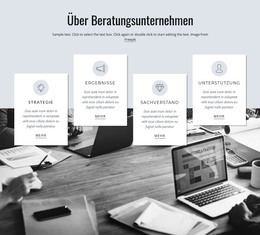 Über Beratungsunternehmen - Kostenlose HTML-Vorlage