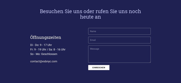 Besuchen Sie uns oder rufen Sie uns noch heute an Website design