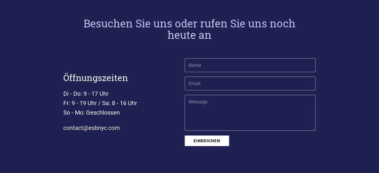 Besuchen Sie uns oder rufen Sie uns noch heute an Website-Modell