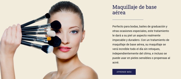 Maquillaje de base aérea Plantillas de creación de sitios web