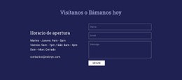 Visítanos O Llámanos Hoy - Diseño De Sitio Web Personalizado