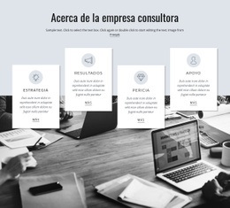 Maqueta De Sitio Web Para Acerca De La Firma Consultora