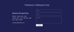 Visítanos O Llámanos Hoy -Maqueta De Sitio Web Lista Para Usar