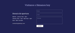 Visítanos O Llámanos Hoy Plantilla De Diseño CSS