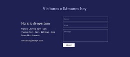 HTML5 Responsivo Para Visítanos O Llámanos Hoy