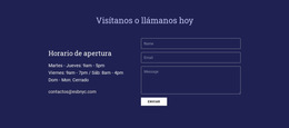 Visítanos O Llámanos Hoy - Tema De Sitio Web Listo