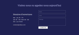 Visitez-Nous Ou Appelez-Nous Aujourd'Hui - Online HTML Generator