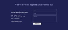 Visitez-Nous Ou Appelez-Nous Aujourd'Hui – Maquette De Site Web Prête À L'Emploi