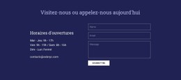 Visitez-Nous Ou Appelez-Nous Aujourd'Hui Modèle De Mise En Page CSS