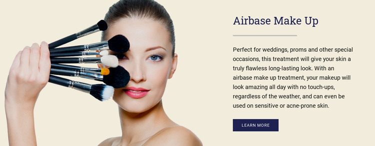 Airbase make up Homepage Design