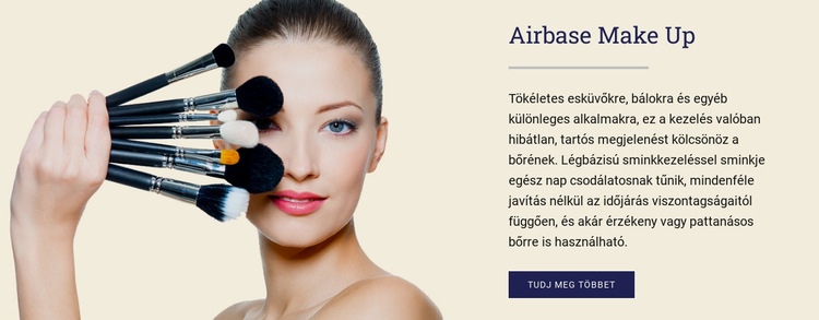 Airbase make up Weboldal tervezés