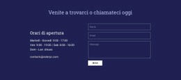 Venite A Trovarci O Chiamateci Oggi - Online HTML Generator