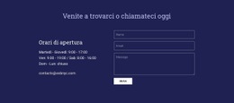 Venite A Trovarci O Chiamateci Oggi - Progettazione Di Siti Web Personalizzati