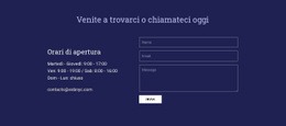 Miglior Design Della Pagina Di Destinazione Per Venite A Trovarci O Chiamateci Oggi