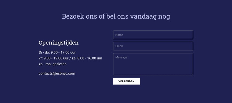 Bezoek ons of bel ons vandaag nog HTML5-sjabloon