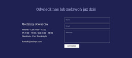 Odwiedź Nas Lub Zadzwoń Już Dziś - Funkcjonalność Motywu WordPress