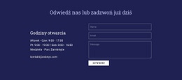 Odwiedź Nas Lub Zadzwoń Już Dziś - Niestandardowy Projekt Strony Internetowej