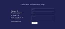 Melhor Design De Página De Destino Para Visite-Nos Ou Ligue-Nos Hoje