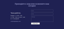 Приходите К Нам Или Позвоните Нам Сегодня — Функциональность Темы WordPress