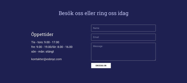 Besök oss eller ring oss idag Hemsidedesign