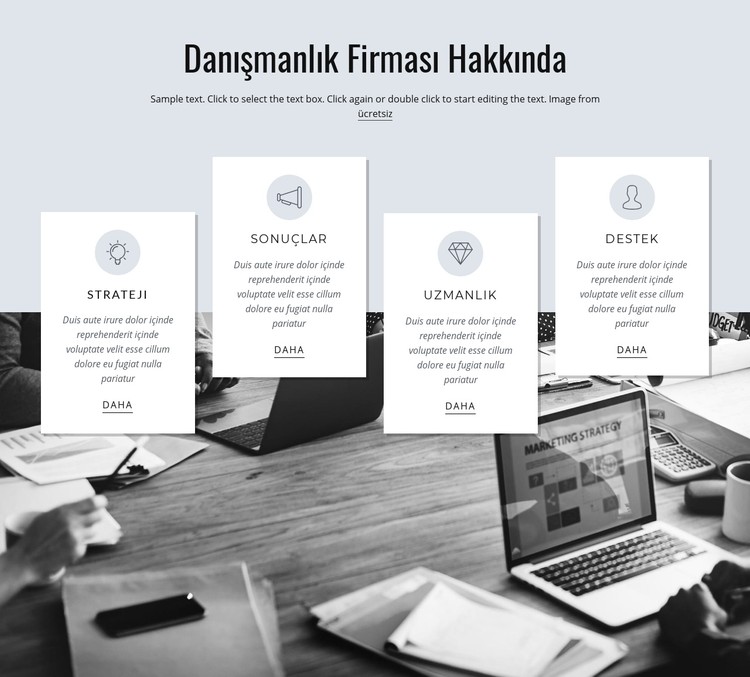 Danışmanlık firması hakkında CSS Şablonu