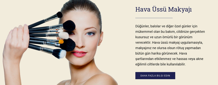 Hava üssü makyajı HTML Şablonu