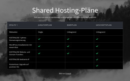 Shared-Hosting-Pläne - Zielseitenvorlage