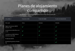 Planes De Hosting Compartido - Descarga De Plantilla HTML
