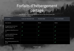 Outils De Conception Pour Forfaits D'Hébergement Partagé