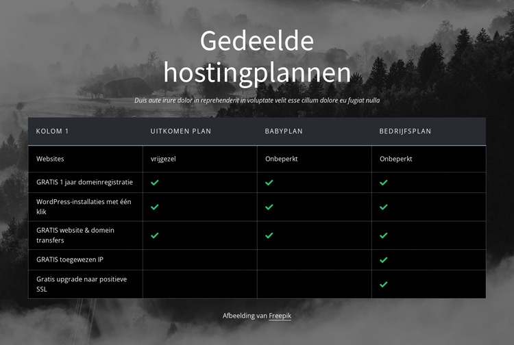 Gedeelde hostingplannen Html Website Builder